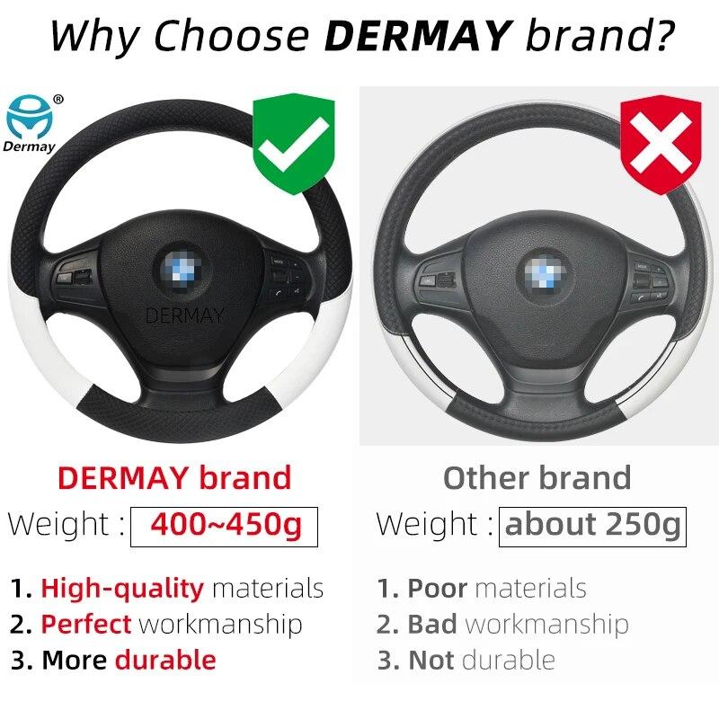 100% бренд DERMAY из искусственной кожи, чехол на руль автомобиля для Seat Altea XL/Freetrack Altea Prototipo, автоаксессуары