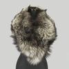 Tag Attached SAGA FOX Silver Fox Fur Tippet Scarf Brown × White 96×15(USED)