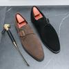 Мужская обувь большого размера новые кожаные туфли модные матовые кожаные туфли с острым носком внешнеторговый тренд джентльменская обувь повседневная обувь