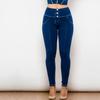 Melody Streetwear Super High Waist Skinny Denim Pants Button Fly Women Stretch Jeans Pencil Pants