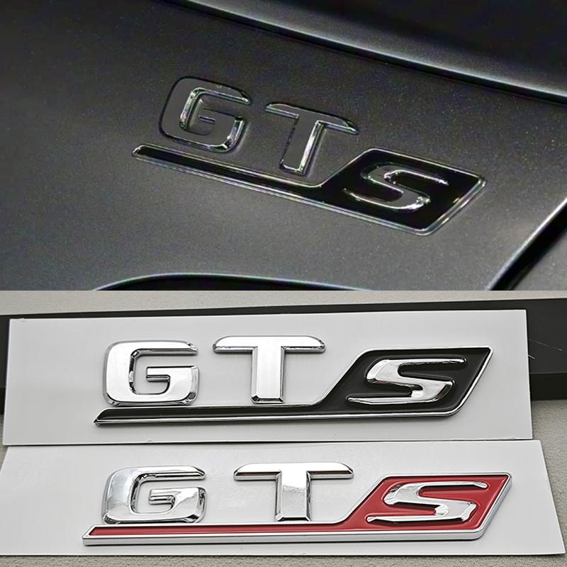 Logo GTS Car Letters Rear Trunk Badge Emblem Sticker Decals For Mercedes Benz AMG GT GTS C190 Tail Marking Exterior Accessories BD1