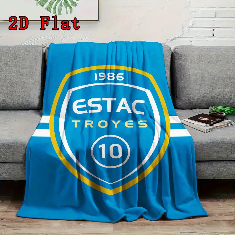 Troyes 2D Flat Pattern Flannel Blanket High quality All Seasons Warmth and Comfort Perfect for Christmas Gifts.