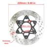 220 мм Ротор Тормозной Диск Мотоцикла Передний Дисковый Тормоз Шаг Отверстий 55 мм Универсальный 4 отверстия Алюминиевый сплав Плавающий диск