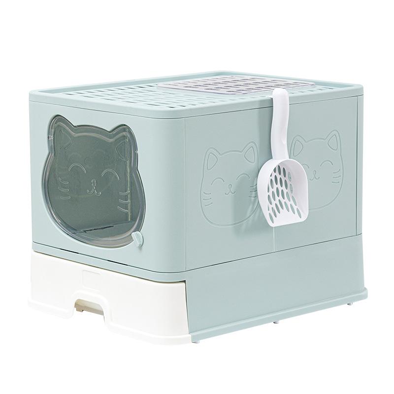 Drawer-type Cat Litter Box Fully Enclosed Anti-splash Cat Toilet Cleaning Supplies