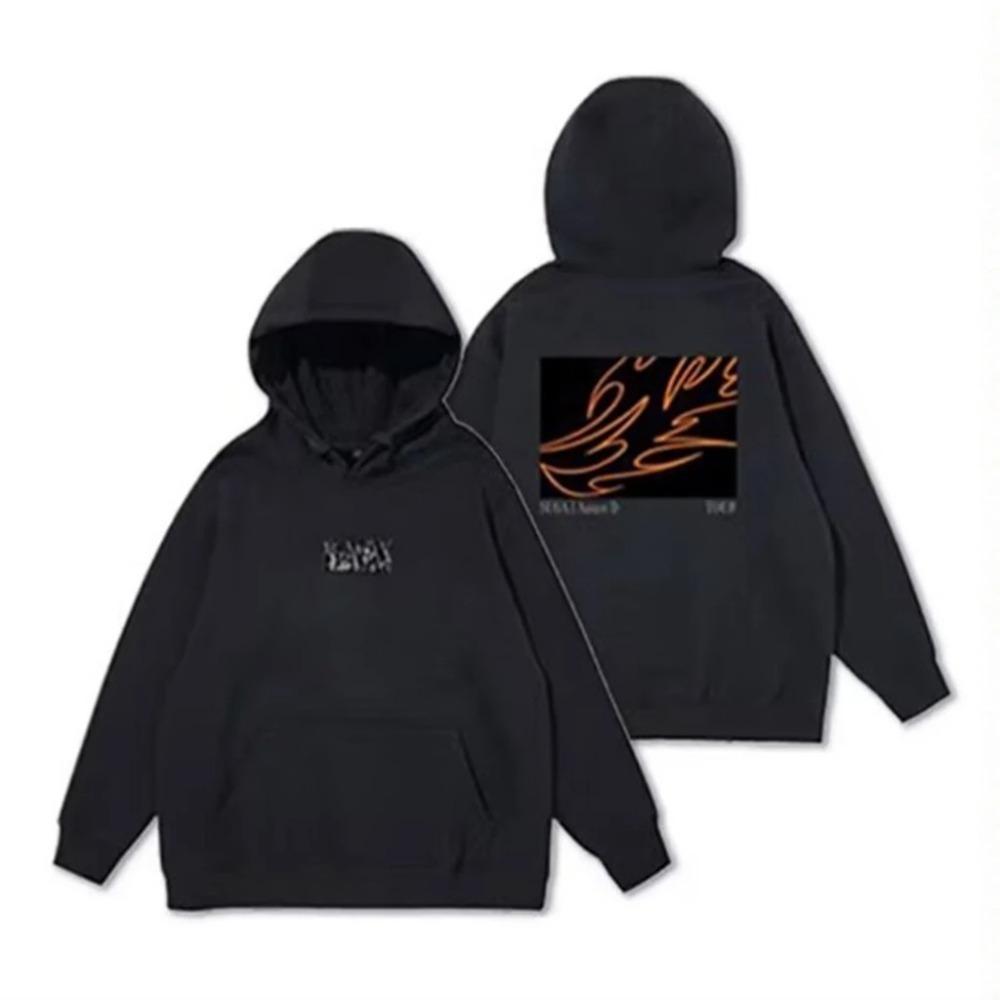 Kpop Agusta D-Day Us Solo Tour кардиган с капюшоном длинный рукав ромбовидное пальто хлопок Y2K очень большой пуловер женский свитер с капюшоном