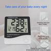 Household Temperature Humidity Meter Digital Clock Alarm Clock High Accuracy Indoor Hermometer