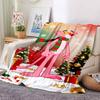 1Pc Pink Panther Christmas Holiday Flannel Fleece Blanket Soft Warm Throw Blanket For Sofa Bed Couch Home Decor Travel Nap Blanket Xmas Gift Q1533