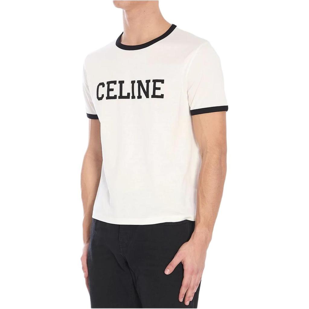 CELINE Logo Printed Crewneck T Shirt Men's RX02R507Z-01QF