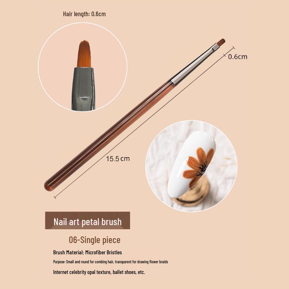 Ледяной прозрачный японский серый набор кистей для нейл-арта для лайнера, рисования, цветов и градиентного геля