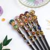 DIY Handmade Crystal Magic Wand Halloween Prop Magic Scepter Creative Fairy Stick  Women Girls