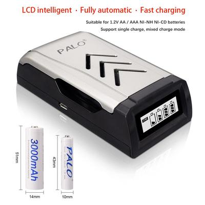 PALO 1,2 В AA AAA зарядное устройство умное интеллектуальное USB зарядное устройство для AA AAA Ni-MH Ni-CD аккумуляторов