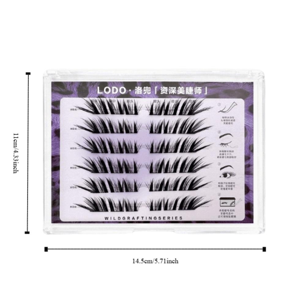Comic Style Black Swan False Eyelashes Without Glue 6 Rows Fake Eyelashes  Party