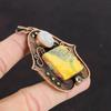 Bumble Bee Jasper Pendant Rainbow Moonstone Pendant Lemon Quartz Pendant Copper Pendant Handmade Boho Style Jewelry Gemstone Copper Jewelry