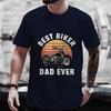 BEST BIKER DAD EVER Print Men T Shirt Short Sleeve O Neck Tshirt Father Male Tee Shirt Tops Oversized Shirts Clothes Camisetas