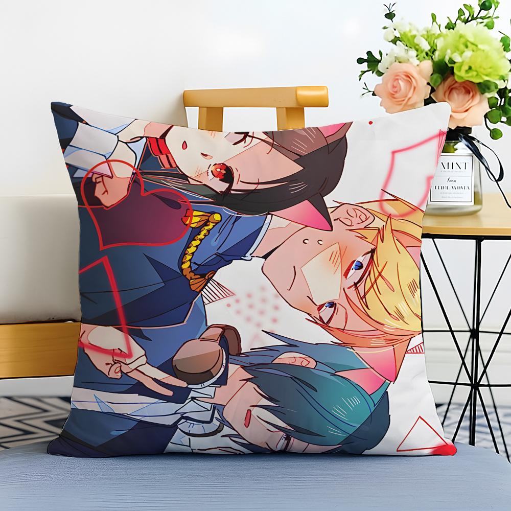 KKaguya sama Love is War Cushion Cover Washable Linen Pillowcase Soft for Sofa Bed Cozy Home Room Decor