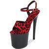 Model High Heels Thin Heeled Sexy Waterproof Heel Leopard Print Sandals 181 Series 20cm Heels 10cm Platform LFD