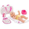 Accessoires poupon - COROLLE - Coffret Accessoires à langer fleuri - Pour poupon 36 et 42 cm - 7 accessoires - Dès 2 ans