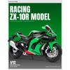 1/12 Kawasaki Ninja ZX-10R Heavy Locomoti Alloy Motorcycle Model Cross-country Racing Motorcycle Model Sound Light Kids Toy Gift
