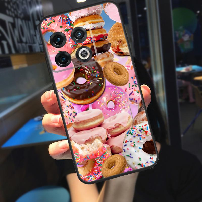 Pizza Sushi Food Donuts Funda For OnePlus 10T 8T 9RT 12 13 13R 11 9 10 Pro OnePlus Nord 4 CE 2 3 Lite N20 N30 Case