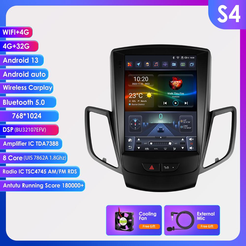 OSSURET 9,7-дюймовый экран QLED 2din Android автомобильный радиоприемник мультимедиа видеоплеер для Ford Fiesta 2009 - 2017 GPS Navi Carplay Auto 4G LTE RDS AI Bluetooth