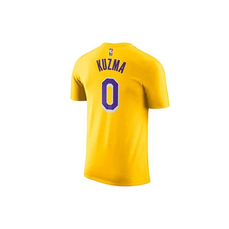 Nike NBA Kuzma Lakers Player Edition Jersey Number T-Shirt Men Tops Yellow AR4888-736