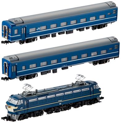 TOMIX N Gauge EF66 Blue Train Set 3 Cars 92332 Модель пассажирского вагона железной дороги