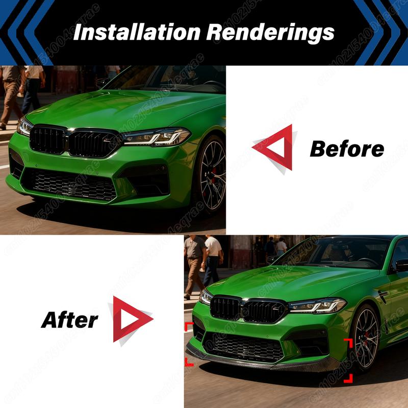 For BMW F90 M5 M5C LCI 2021 2022 2023 2024 2025 Performance Style Front Bumper Lip Spoiler Splitter Diffuser BodyKit Accessories