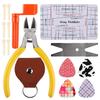 Flushbay Guitar Maintenance Kit Repair Tools Guitar Cleaning Set Ukulele Bass Maintenance Set Hex Wrench Pick Nut File Multi Spanner Bridge Pin