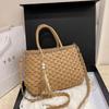Женская модная соломенная сумка через плечо с кисточками, брендовая дизайнерская плетеная сумка из ротанга, летняя дорожная пляжная сумка, женская сумка