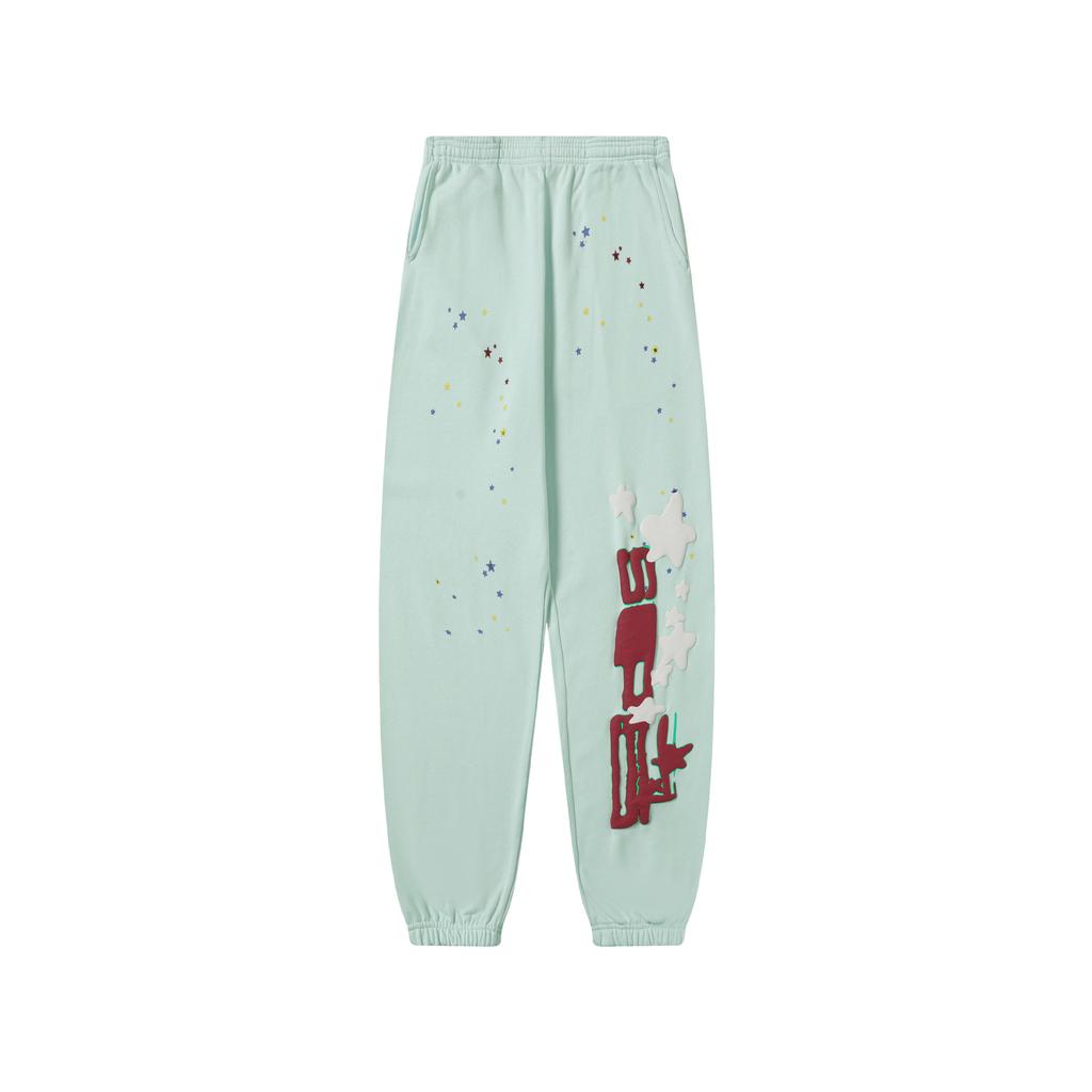 A high-quality SP5DER spider web foam printed hoodie, European and American large-size loose sweater.