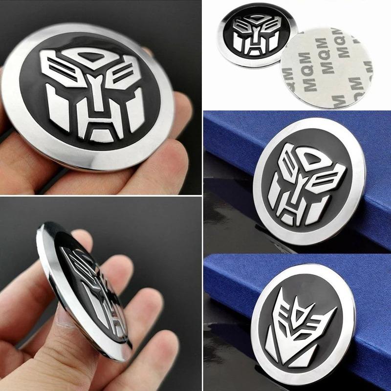3D Aluminum Alloy Stickers Transformation Toys Emblem Autobots Badge Decepticons Logo Decal Phone Decoration Mobile Accessories