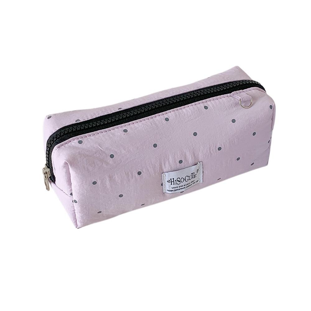 Pencil Pouch Korean Style Pen Bag Large Capacity Cloth Stationery Bag Y2k Dots Pencil Case  Office