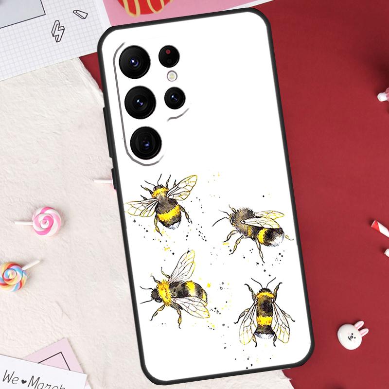 Bee Bumblebee Case For Samsung Galaxy S26 Ultra S20 S21 S22 S23 S24 S25 Ultra S10 Plus S25 FE Cover Shell