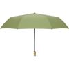 Three Fold Wooden Handle Black Gum Un Umbrella  Sun Protection Uv Protection Ms. Small Fresh Folding Umbrella
