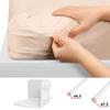4Pcs Bed Sheet Holder with Silicone Lock Strip Heavy Duty Bedsheet Corner Fastener Keep Sheets Tight All Mattress Size Fitted Sheet Fixing Clip