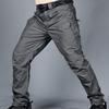 Мужские тактические тренировочные брюки из смеси хлопка и льна с несколькими карманами, городские брюки-карго, облегающие беговые брюки для тренировок, рыбалки на открытом воздухе