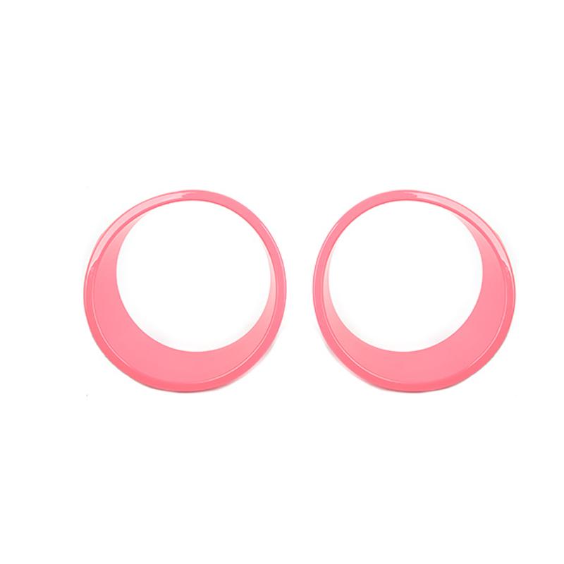 Car ABS Front Headlight Ring Lamp Decoration Cover Stickers For Jeep Wrangler JL JT Gladiator 2024 Up Car Accessories