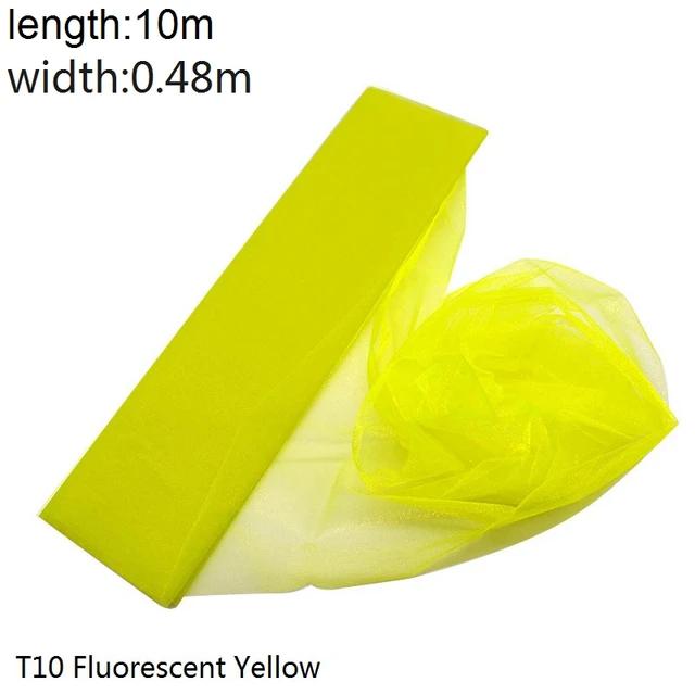 New 5/10m Tulle Wedding Organza Roll Sheer Crystal Organza Fabric for Wedding Decoration Mariage Yarn Birthday Event Party Suppl