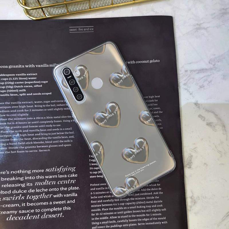 Для Realme C3 X3 Xt C11 6i X Чехол для телефона Мягкий силиконовый прозрачный серебристый чехол-накладка с изображением сердца и любви для Oppo Realme 5 6 X50 X2 Pro
