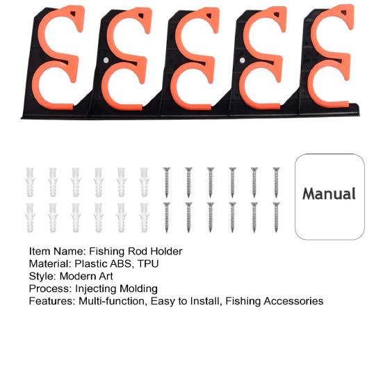 Наборы Настенный держатель для удочек с крепежными винтами Гараж