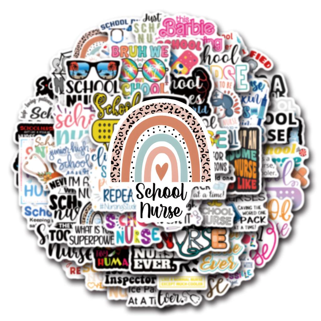 55 Новых Школьных Медсестер Граффити Наклеек Декоративные Водонепроницаемые Наклейки для Скейтборда и Мобильного Телефона
