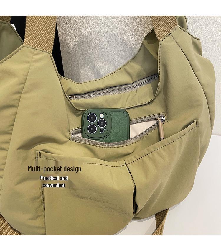 Осенняя женская сумка-тоут и кроссбоди премиум-класса большой вместимости с плиссировкой