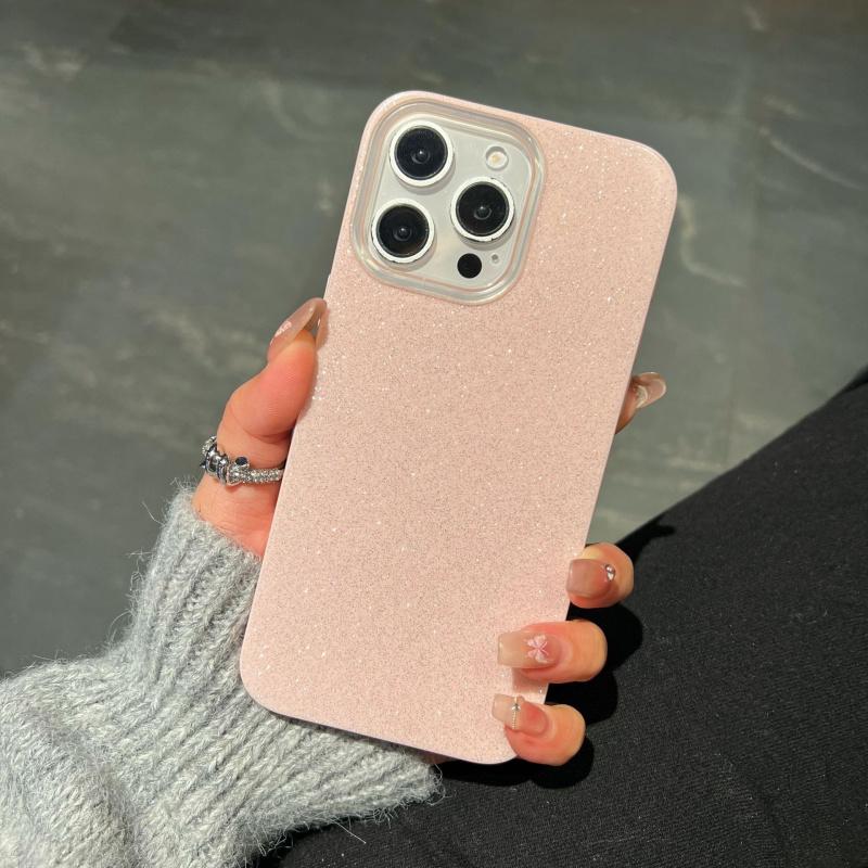 Для iPhone 17 чехол для телефона с блестками, простой однотонный, высококачественная защитная крышка для телефона 16
