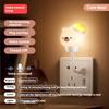 USB Night Light LED Cute Cartoon Voice Control Night Lamp Bear Kitten forBaby Kid Bedroom Eye Protection Decoration Bedside Lamp