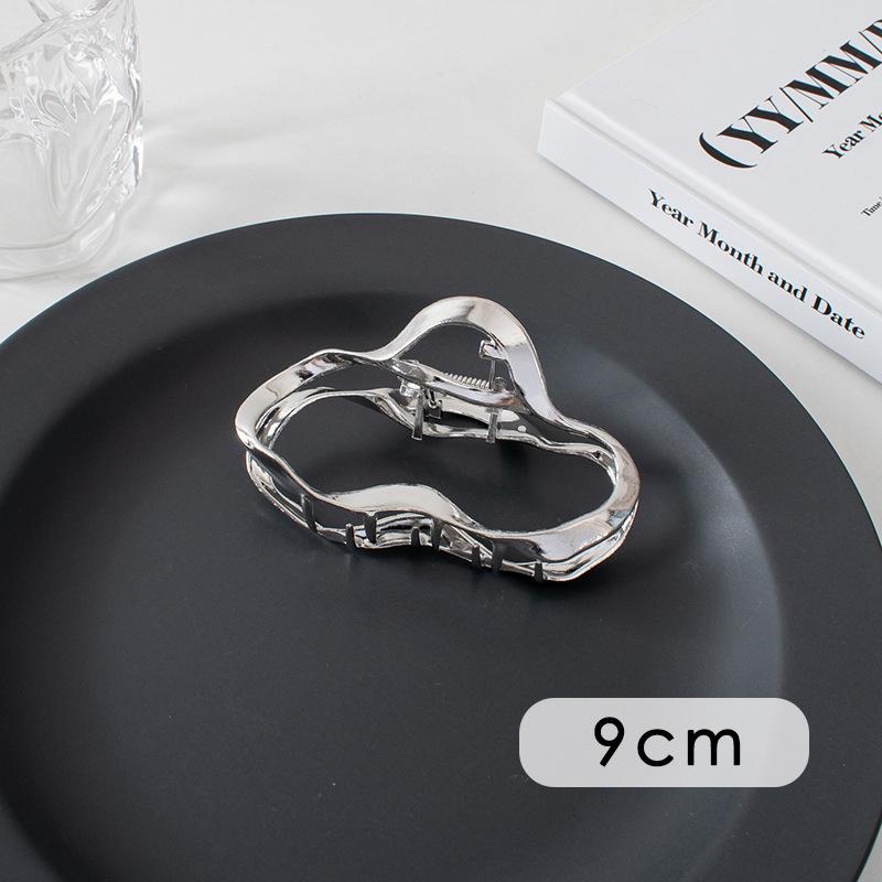 Metal Large Silver Luxury Solid Colors Hair Claws Grab Butterfly Elegant Vintage Headband Hair Clips for Women