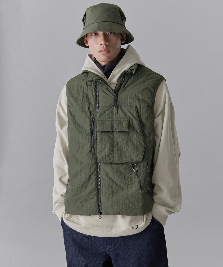 Musinsa Standard [City Leisure] Utility Padded Vest [Khaki]