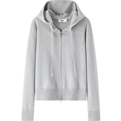Женский свободный вязаный кардиган с капюшоном Semir