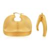 Премиум ретро золотые серьги с текстурой сумки-портфеля серьги мода геометрические преувеличенные серьги
