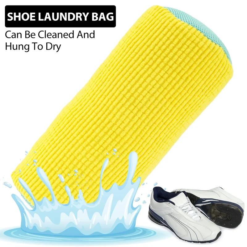 Washing Shoes Bag Protector Fluffy Fibers Polyester Washing Shoes Machine Friendly Laundry Bag Drying Bags