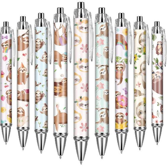 Dog Ballpoint Pens Gifts - School Office Retractable Supplies 24 Pcs Cute Gifts Bulk Black Ink Smooth Fine Point Writing Pen Colorful Graduation